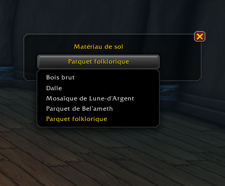 Changement de sol — styles et teintes