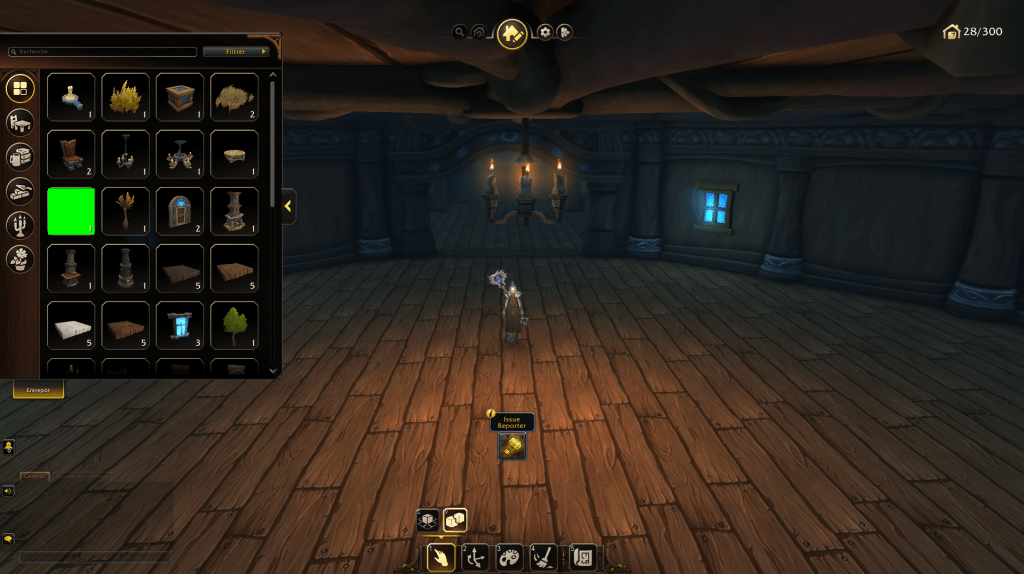 Interface du housing — onglets et navigation