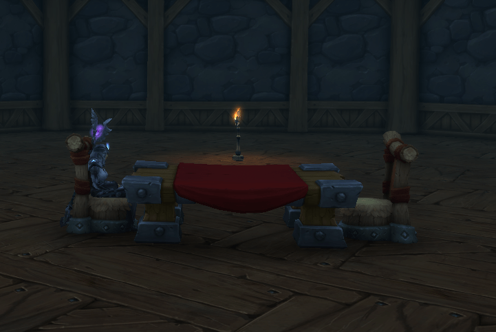 Objet interactif : s’asseoir à table